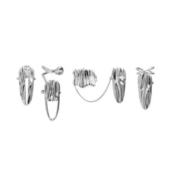Silver Plated Nail Ring Crystal Stone finger Protector
