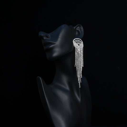 Shining Tussel Rhinestone Earrings