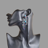 Crystal Snake  Multicolor Rhinestone Earrings