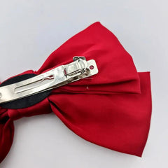 Silk Satin Fabric Hair Clips, Solid Color Sweet And Versatile For Women