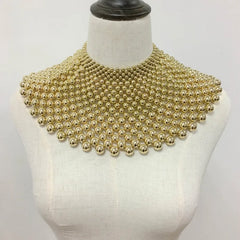 Handmade Beaded Statement Necklaces For Women Collar Beads Choker Maxi Necklace