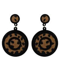 Malta Leapard Style  Round Earings