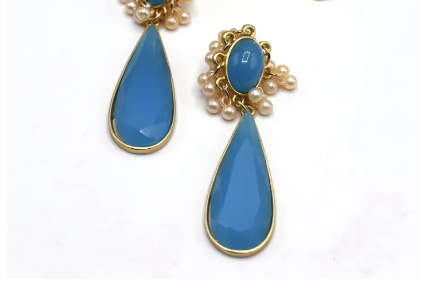 Malta crystal With Pearl Earrings