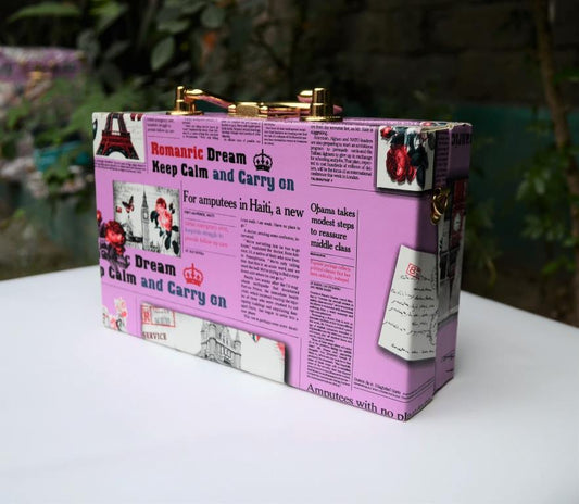 Paris city printed Mini Case Bag