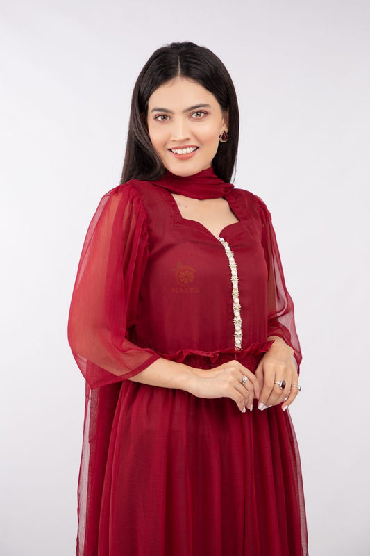 Mehroon-Maxi(with net)