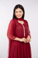 Mehroon-Maxi(with net)