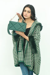 Hooded Fur Cape Shawl