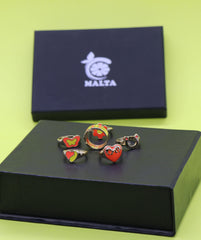 Set Of  Enamel  Ring