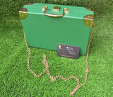 Green Printed Box Bag