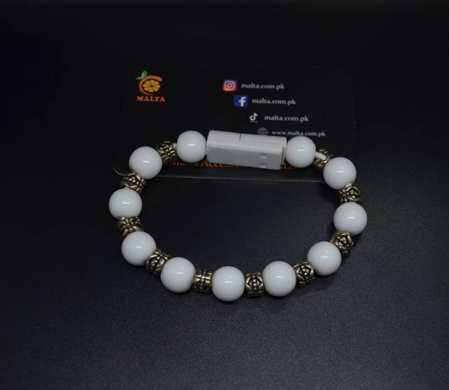 White beads braclete