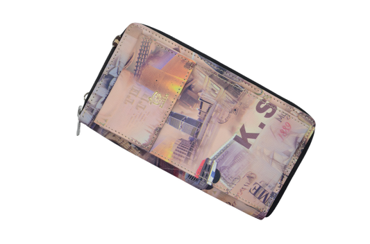 Printed Clutch With Mobile Pouch