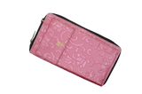 Pink Floweral Design Clutch With Mobile Pouch