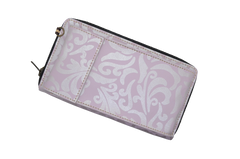 Skin Floweral Design Clutch With Mobile Pouch