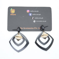 Malta Double  Layer Square Style Earrings