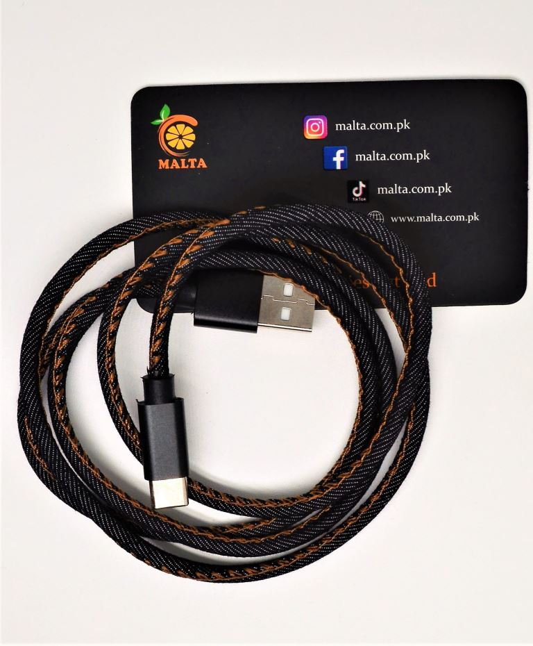 Leather C type Data Cable
