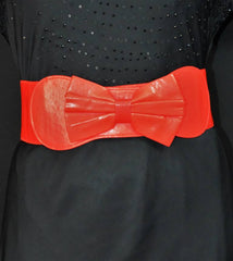 Women Girls Elastic Bow Design Waist Belt Dress Decorations