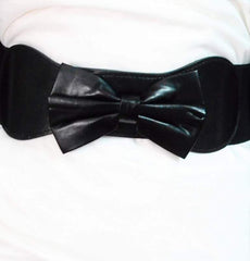 Women Girls Elastic Bow Design Waist Belt Dress Decorations