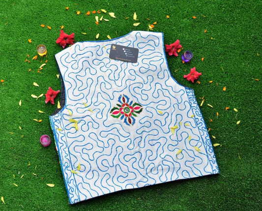 Malta Traditional Embroidery Koti With Multi Colors