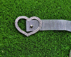 Malta New Design Rhinstone Belt With Beautifull Rhinestone Heart Shape Buckle-(05-05-00-05)