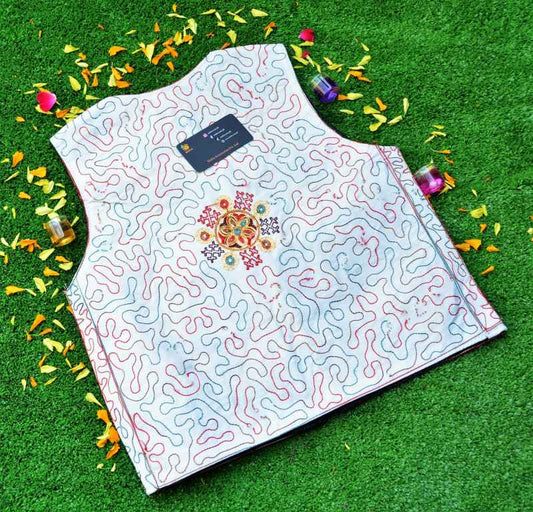 Malta Traditional Embroidery Koti With Multi Colors