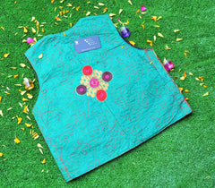 Malta Traditional Embroidery Koti With Multi Colors