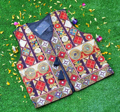 Malta Traditional Embroidery Koti With Multi Colors