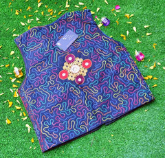 Malta Traditional Embroidery Koti With Multi Colors