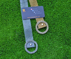 Malta New Design Rhinstone Belt With Beautifull Rhinestone crystal O Shape Buckle-(05-05-00-04)