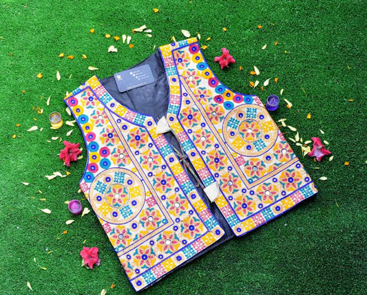 Malta Traditional Embroidery Koti With Multi Colors