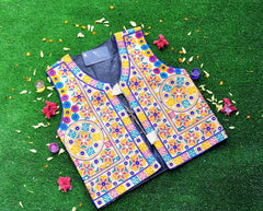 Malta Traditional Embroidery Koti With Multi Colors