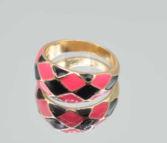 Multi Colour Enamel Ring
