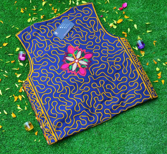 Malta Traditional Embroidery Koti With Multi Colors
