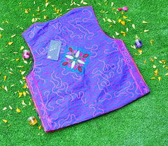 Malta Traditional Embroidery Koti With Multi Colors