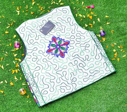 Malta Traditional Embroidery Koti With Multi Colors