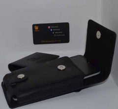 Black Leather Mobile Pouch