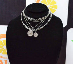 Thick Portrait Choker Necklace