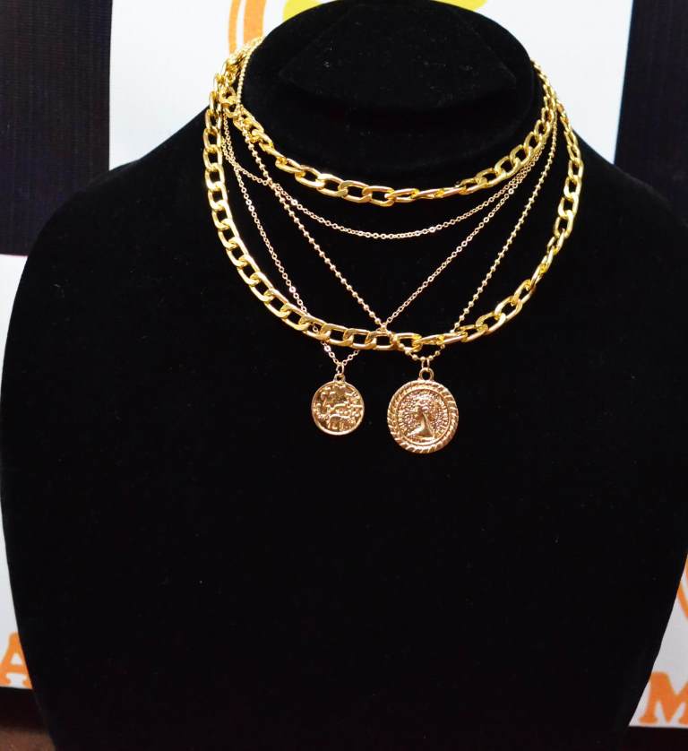 Thick Portrait Choker Necklace