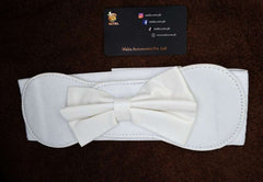 Women Girls Elastic Bow Design Waist Belt Dress Decorations