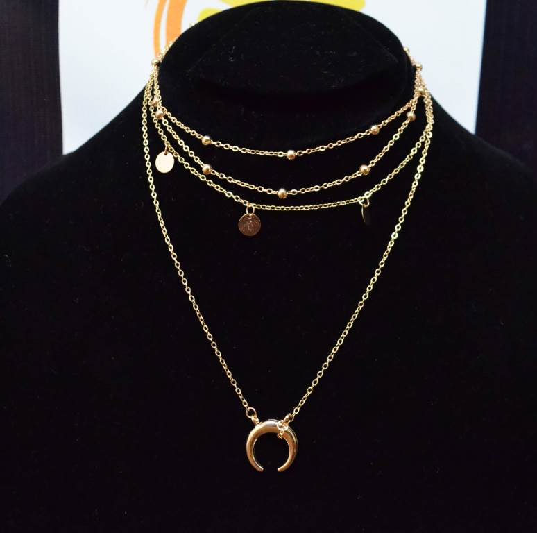 Moon Multi Layered Necklace