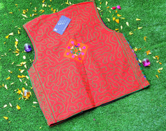 Malta Traditional Embroidery Koti With Multi Colors