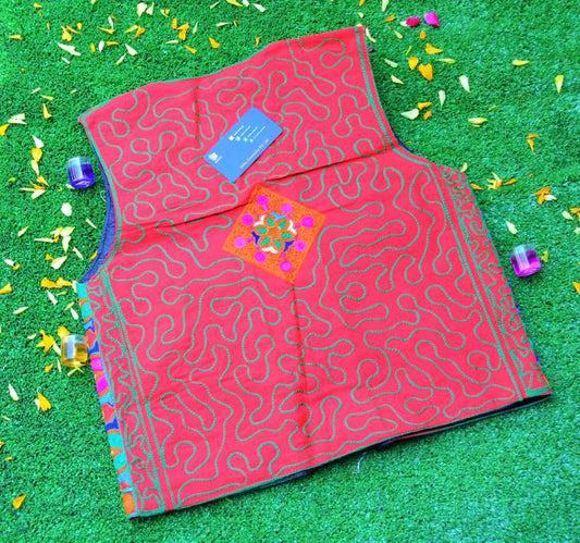 Malta Traditional Embroidery Koti With Multi Colors
