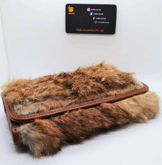 Rabbit skin women wallet