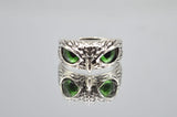 Beautiful Green Eagle Eye  Enamel  Ring