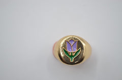 Tulip Enamel Ring