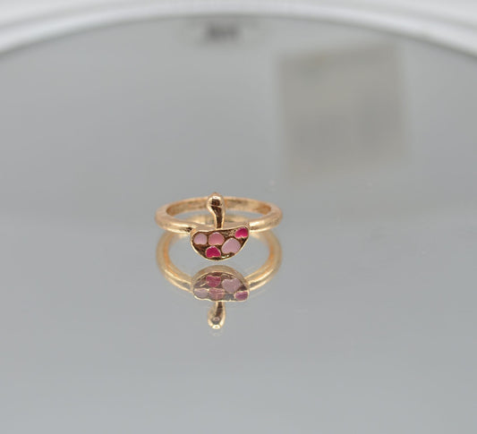 Mashroom Enamel Ring
