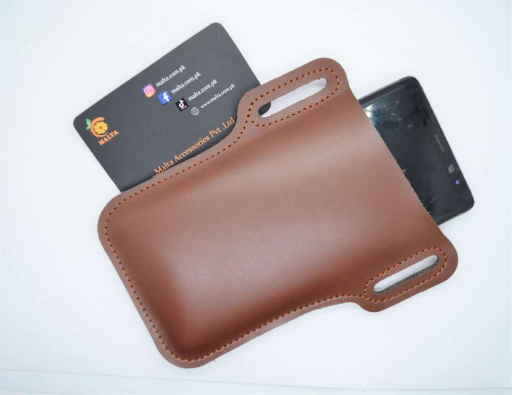 leather belt pouch for mobile(syrup colour)