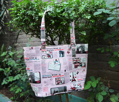 Tote lite pink printed bag