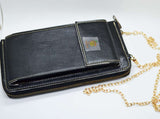 Black clutch with mobile pouch