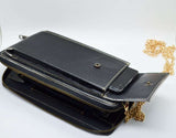 Black clutch with mobile pouch