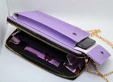Purple clutch & mobile pouch